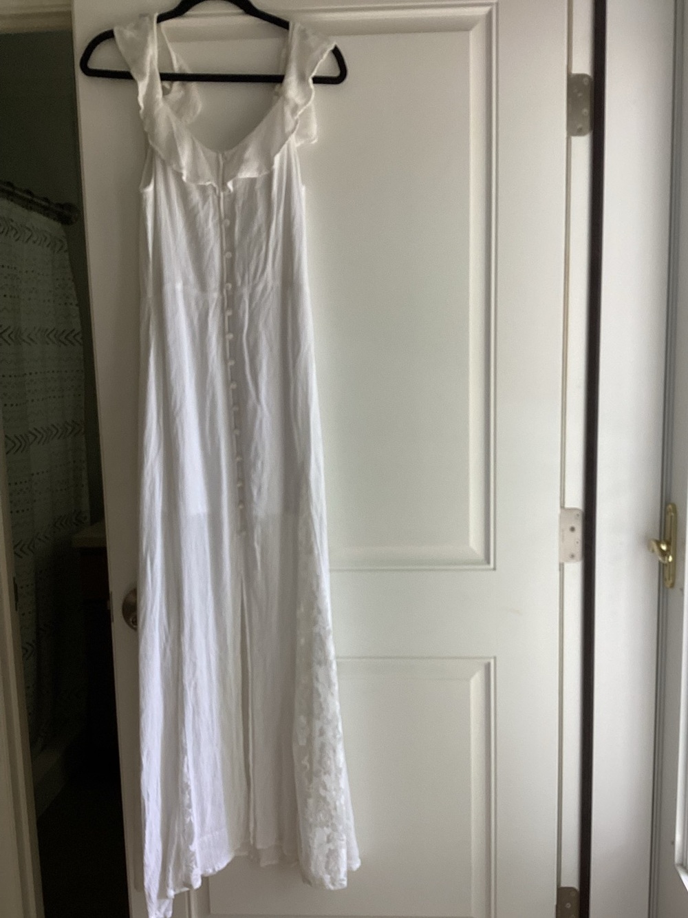 Venus Medium White Dress w/ Lace Detail & Buttons